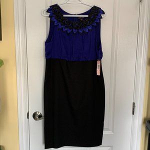 NWT Voir Voir Womens Purple and Black Sleeveless Dress Size 12